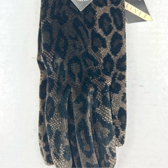 Ben Berger Luxury Collection Leopard Velvet Gloves NWT - Picture 2 of 6